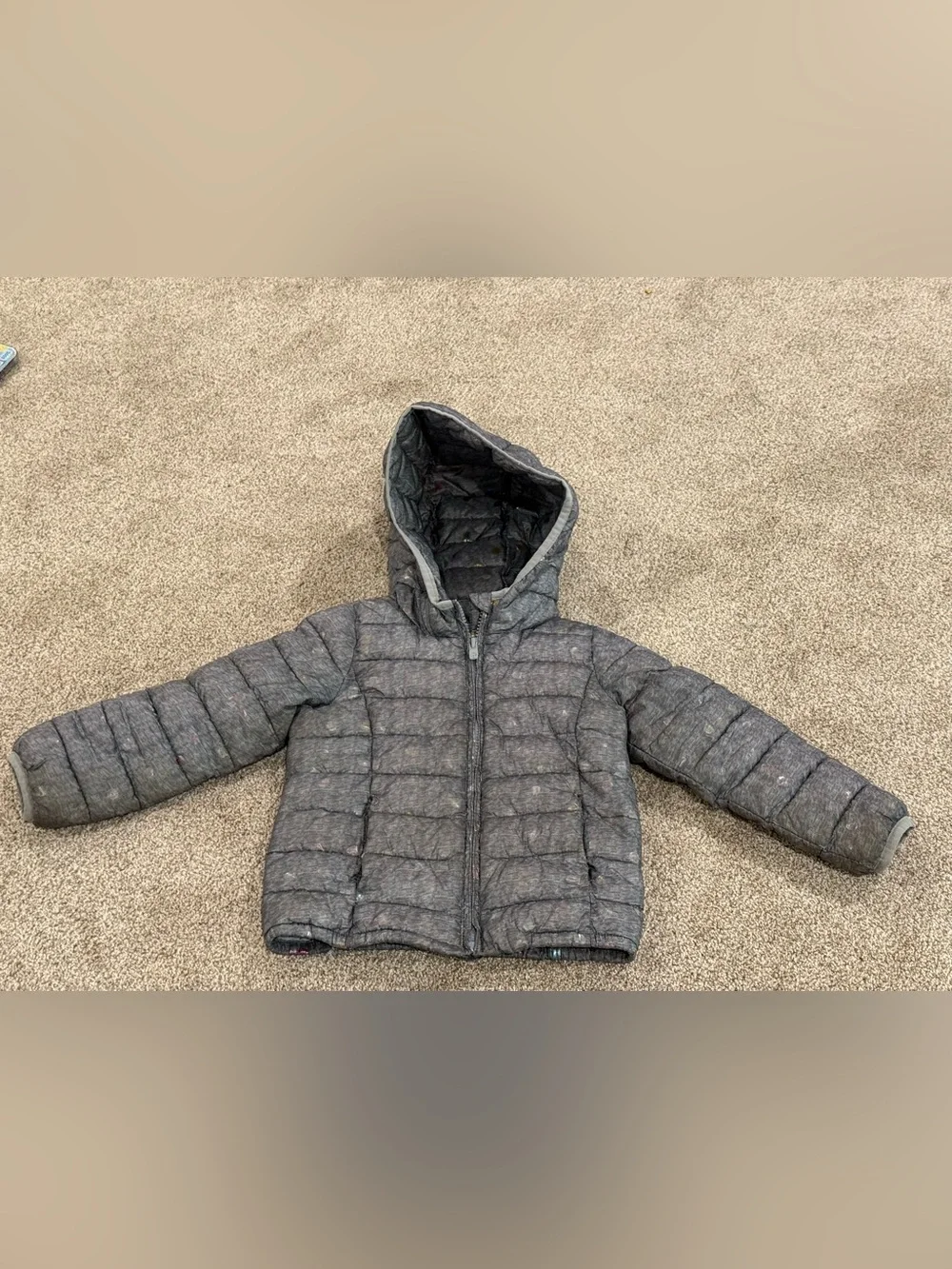 BabyGap Gray Hooded Puffer Jacket